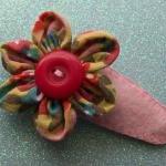 Hand Stitched Floral Hair Barrette